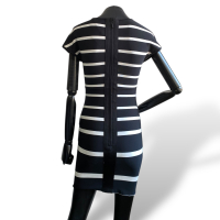 Vestido Herve Leger Branco e Preto - PP