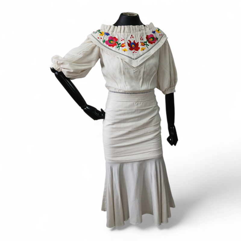 Vestido Midi Iorane Areia Bordado - 36 