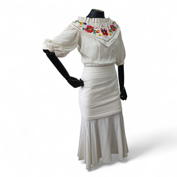 Vestido Midi Iorane Areia Bordado - 36 