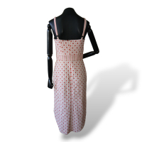 Vestido Isa Branco com Estampa Vermelha e Rosa - 38