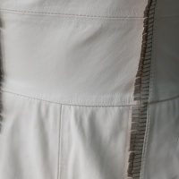 Vestido Lica Melzer + Guga Gonçalves Couro Off White - 36 