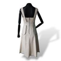 Vestido Lica Melzer + Guga Gonçalves Couro Off White - 36 