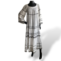 Vestido Lisa Marie Fernandez Branco com Preto 