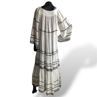 Vestido Lisa Marie Fernandez Branco com Preto 