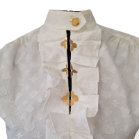 Vestido Louis Vuitton Branco Detalhe Gola-34