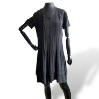 Vestido Louis Vuitton Preto com Verde - 36