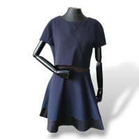 Vestido Maje Preto e Azul Marinho-38 Vestido Maje Preto e Azul Marinho-38