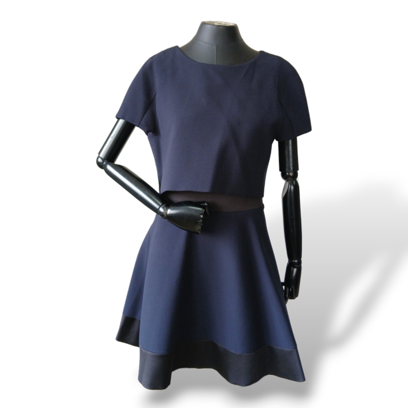 Vestido Maje Preto e Azul Marinho-38
