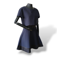 Vestido Maje Preto e Azul Marinho-38 Vestido Maje Preto e Azul Marinho-38