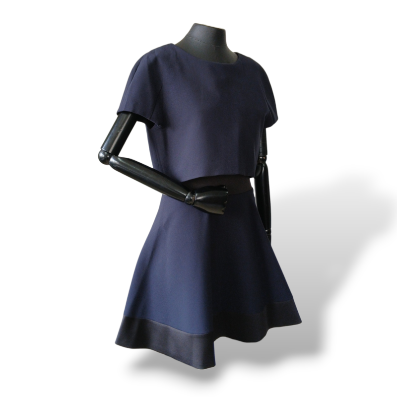 Vestido Maje Preto e Azul Marinho-38