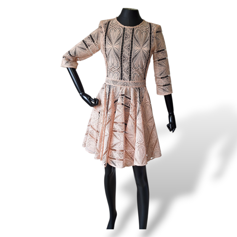 Vestido Maje Guipir Rosa Claro 