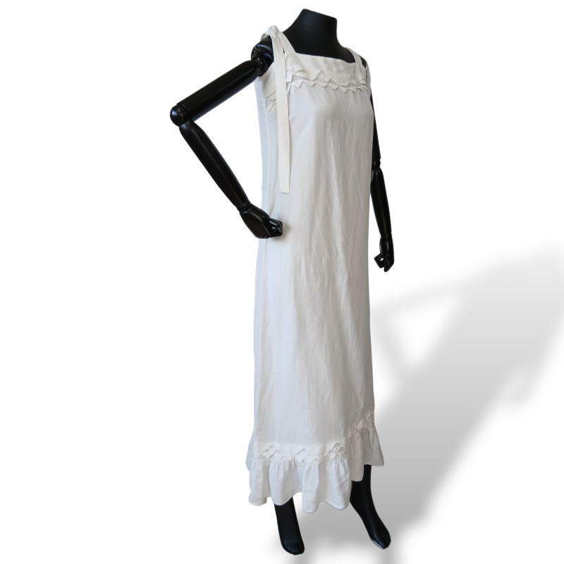Vestido Adriana Degreas de Linho Off White-M