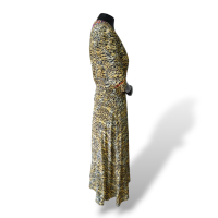 Vestido Saloni Estampado Manga Longa - 40