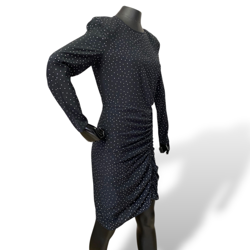 Vestido Veronica Beard Preto com Strass-40 Vestido Veronica Beard Preto com Strass-40