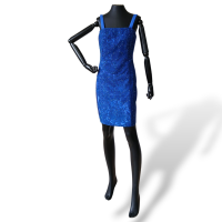 Vestido Martha Medeiros Azul Bordado-42