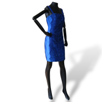 Vestido Martha Medeiros Azul Bordado-42