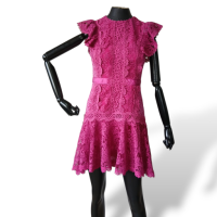 Vestido Martha Medeiros Rendado Rosa-40