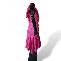 Vestido Martha Medeiros Rendado Rosa-40