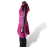 Vestido Martha Medeiros Rendado Rosa-40