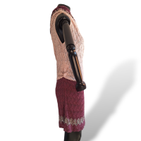 Vestido Missoni Ombro Único Roxo com Rosa - 38
