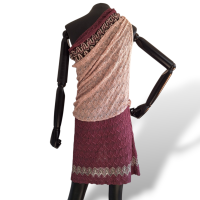 Vestido Missoni Ombro Único Roxo com Rosa - 38
