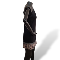 Vestido Missoni Ombro Único Preto Detalhe na Barra - 40
