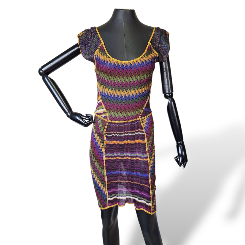 Vestido Missoni Estampado Costura Amarela - 40 Vestido Missoni Estampado Costura Amarela - 40