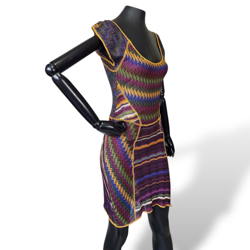 Vestido Missoni Estampado Costura Amarela - 40 Vestido Missoni Estampado Costura Amarela - 40