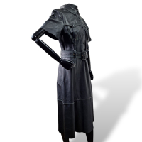 Vestido NK Store Preto de Couro-42
