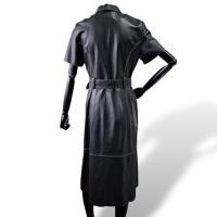 Vestido NK Store Preto de Couro-42