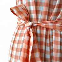 Vestido Sun NKStore Xadrez Laranja