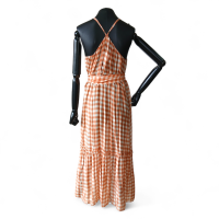 Vestido Sun NKStore Xadrez Laranja