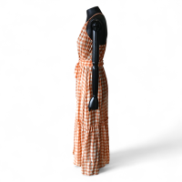 Vestido Sun NKStore Xadrez Laranja