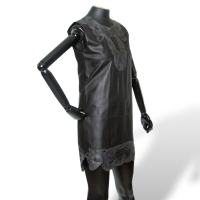 Vestido Talie NK Couro Preto-36