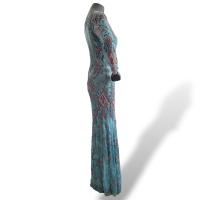 Vestido Patricia Bonaldi Bordado Azul - 40