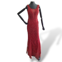 Vestido Patricia Bonaldi Bordado Vermelho - 38