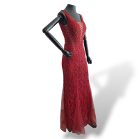 Vestido Patricia Bonaldi Bordado Vermelho - 38