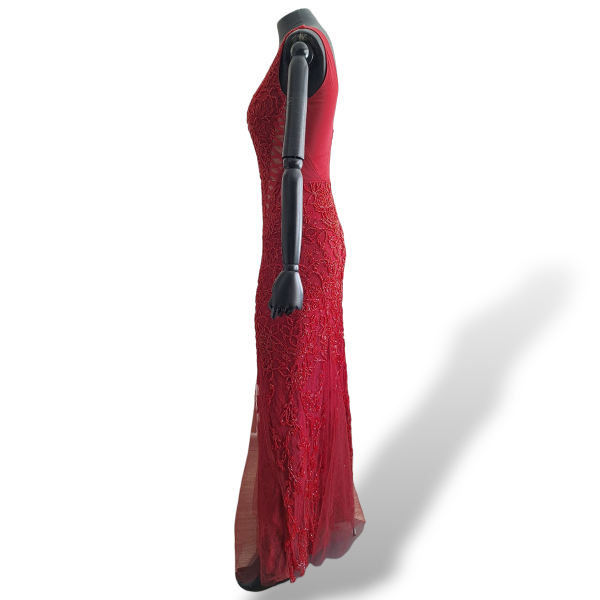 Vestido Patricia Bonaldi Bordado Vermelho - 38