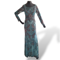 Vestido Patricia Bonaldi Bordado Azul - 40