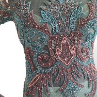 Vestido Patricia Bonaldi Bordado Azul - 40