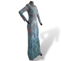 Vestido Patricia Bonaldi Bordado Azul - 40