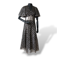 Vestido Patrícia Viera Tule Preto - 38