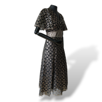 Vestido Patrícia Viera Tule Preto - 38