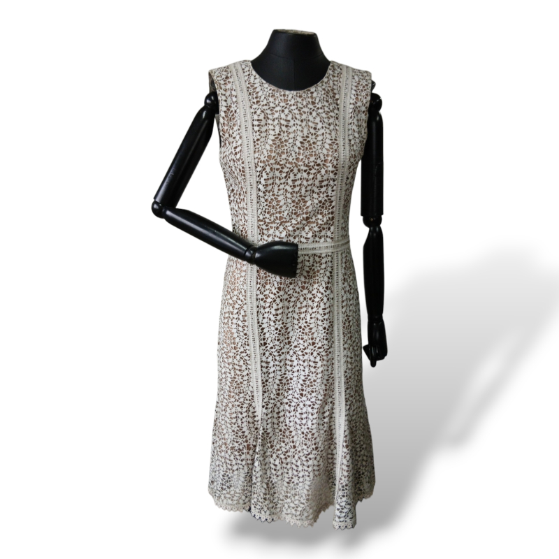Vestido Patrícia Viera Couro Off White - 40 