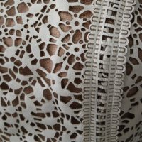 Vestido Patrícia Viera Couro Off White - 40 