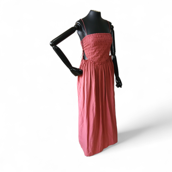 Vestido Paula Raia Seda Rosa - 38