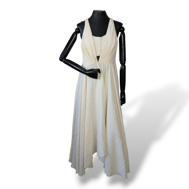Vestido Paula Raia Off White -38