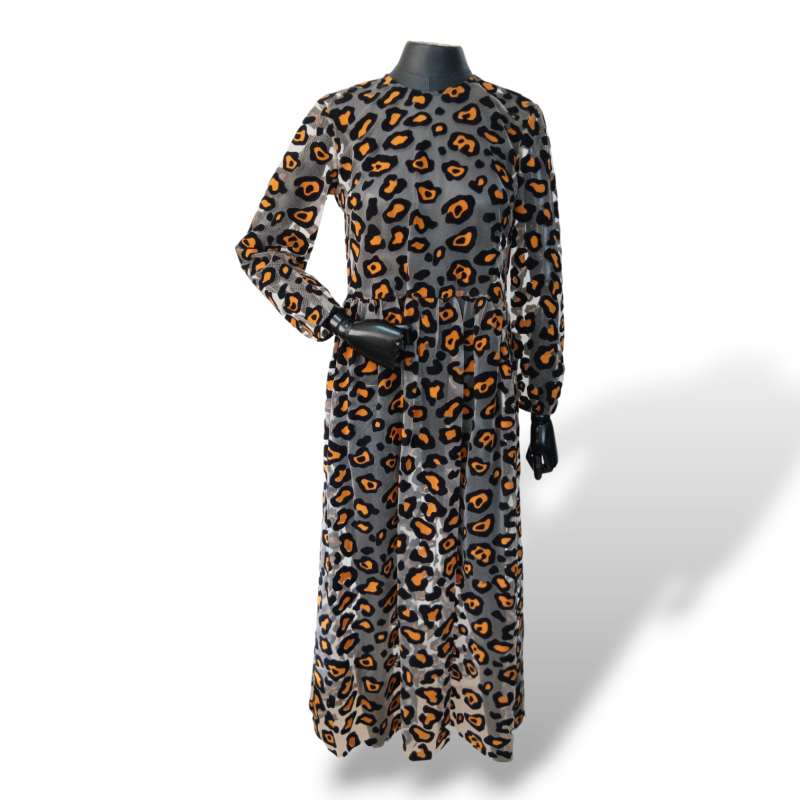 Vestido Paula Raia Tule Onça - 36