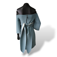Vestido Paula Raia com Faixa Azul - 38 Vestido Paula Raia com Faixa Azul - 38
