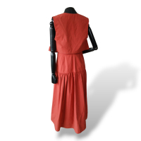 Vestido Paula Raia com Colete Vermelho - 38 Vestido Paula Raia com Colete Vermelho - 38